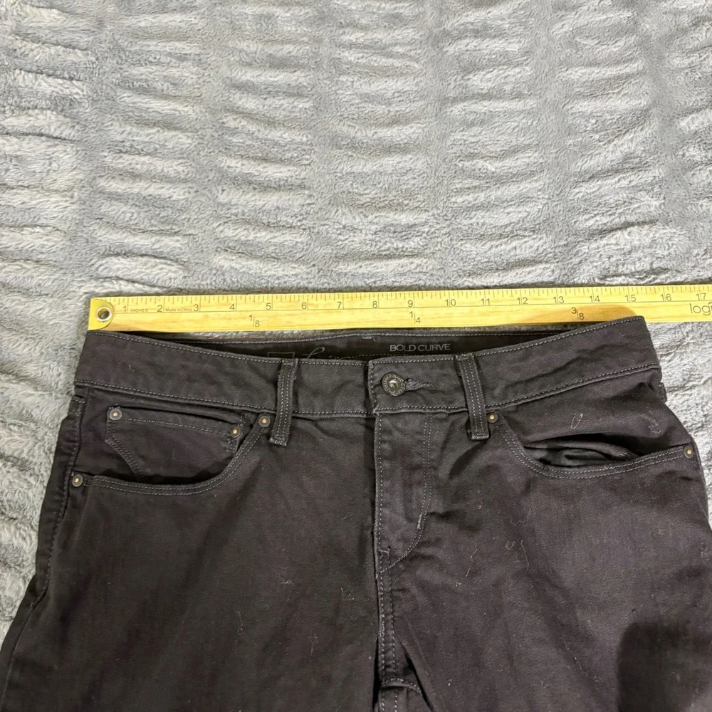 Levis Bold Curve Straight Leg Black Jeans Womens 30x32 Stretch Denim AQ309